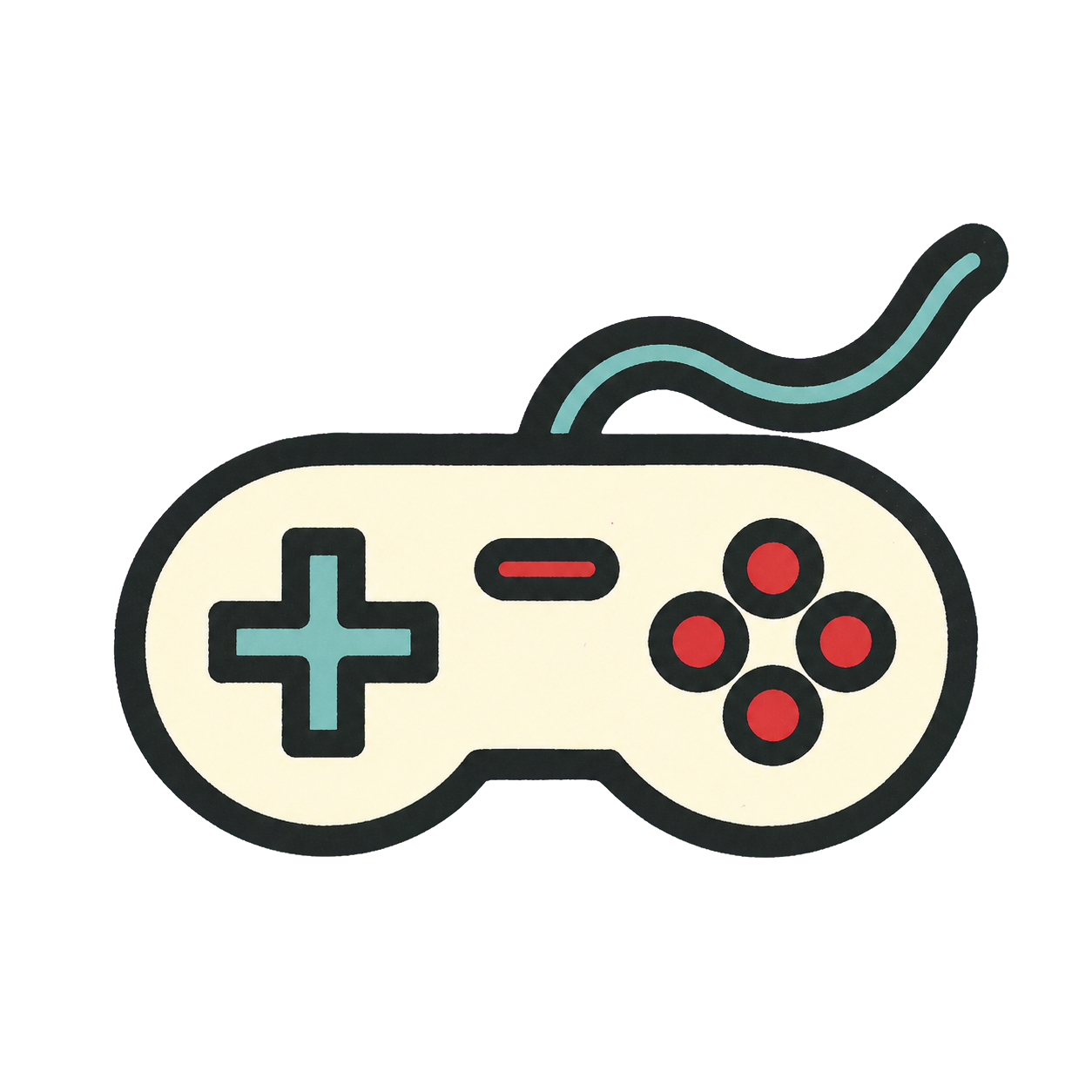Stylized wired game controller