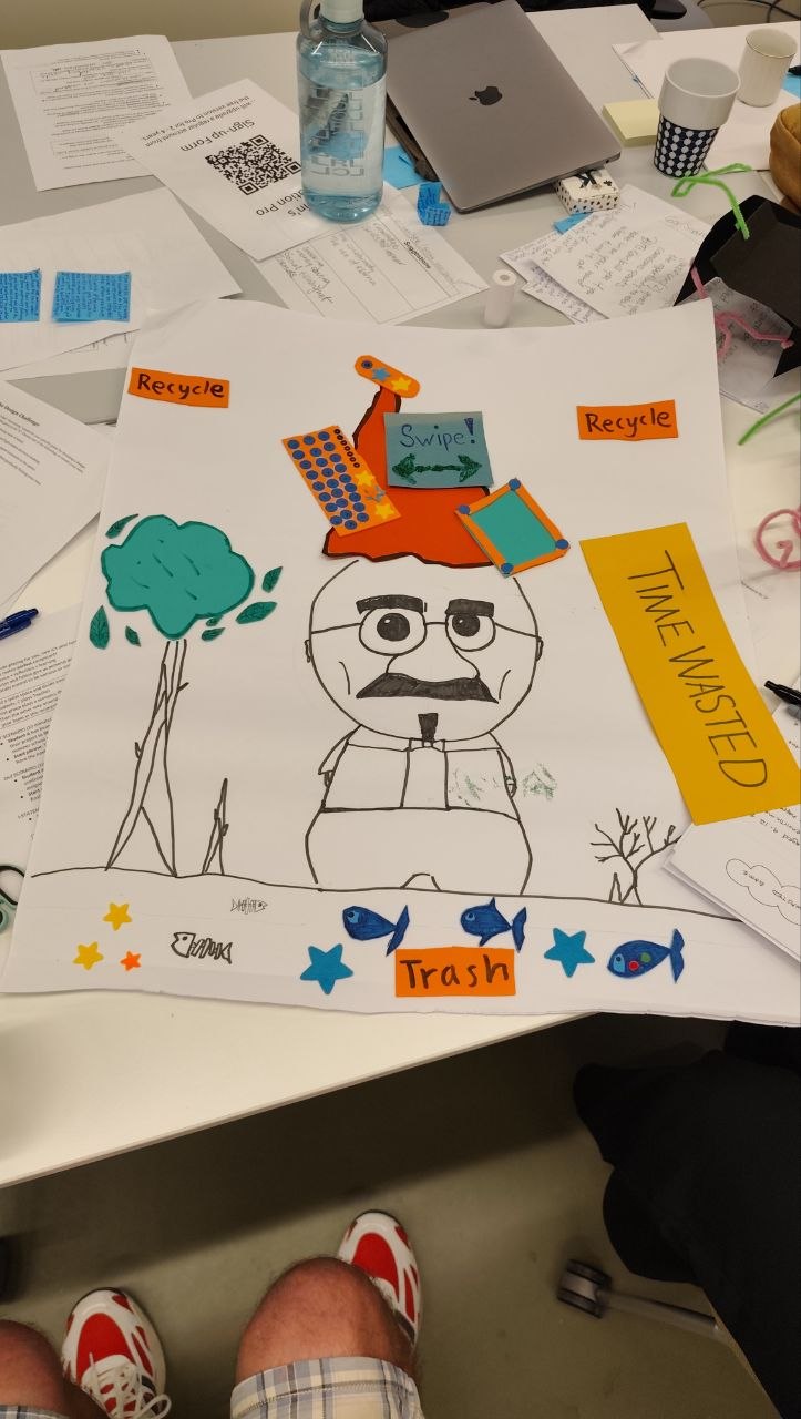 Paper prototype on the work table