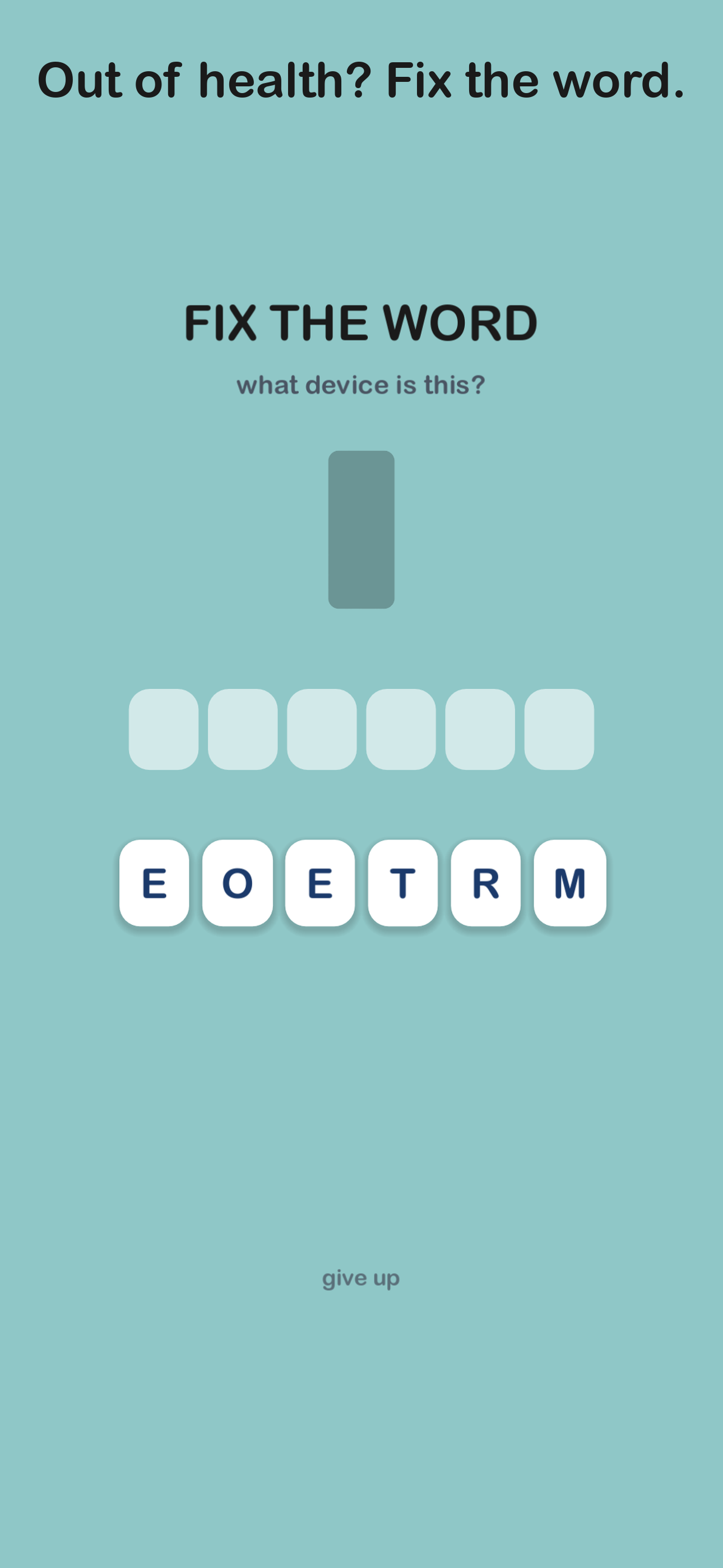 Time Wasted word recovery mini-game